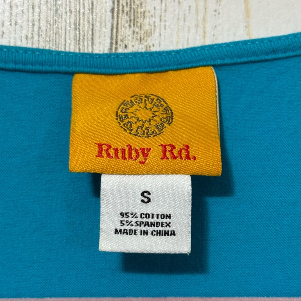 Ruby Rd. Turquoise Embellished Tee - Picture 3 of 7